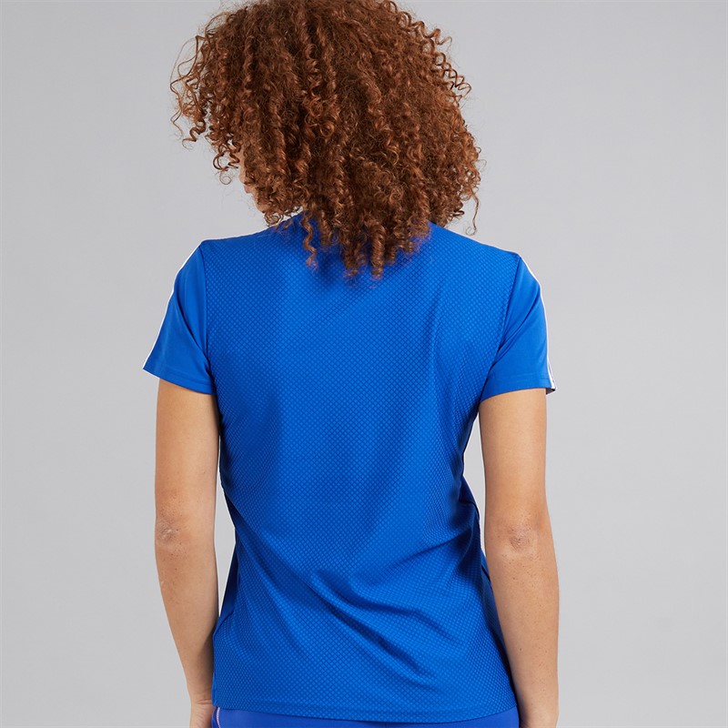 adidas Womens Tiro 23 League Short Sleeve T-Shirt Team Royal Blue/White