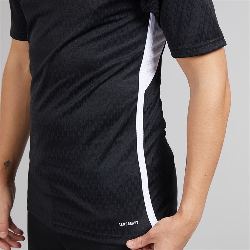 adidas Mens Tiro 23 Competition Jersey Black/White