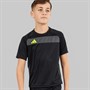 adidas Junior Boys Tiro 25 Essentials T-Shirt Black/Solar Yellow/Grey Six