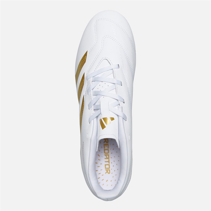 adidas Mens Predator Club Dayspark Pack FXG Flexible Ground Football Boots Cloud White/Gold Metallic/Cloud White