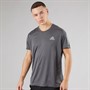 adidas Mens Own The Run Running T-Shirt Grey Six