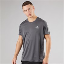 adidas Mens Own The Run Running T-Shirt Grey Six