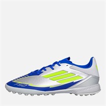 adidas Mens F50 League Messi La Vida Rapida Pack TF Astro Football Boots Silver Metallic/Solar Yellow/Lucid Blue