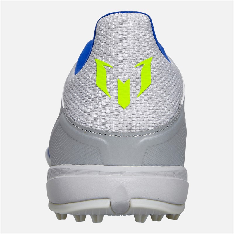 adidas Mens F50 League Messi La Vida Rapida Pack TF Astro Football Boots Silver Metallic/Solar Yellow/Lucid Blue