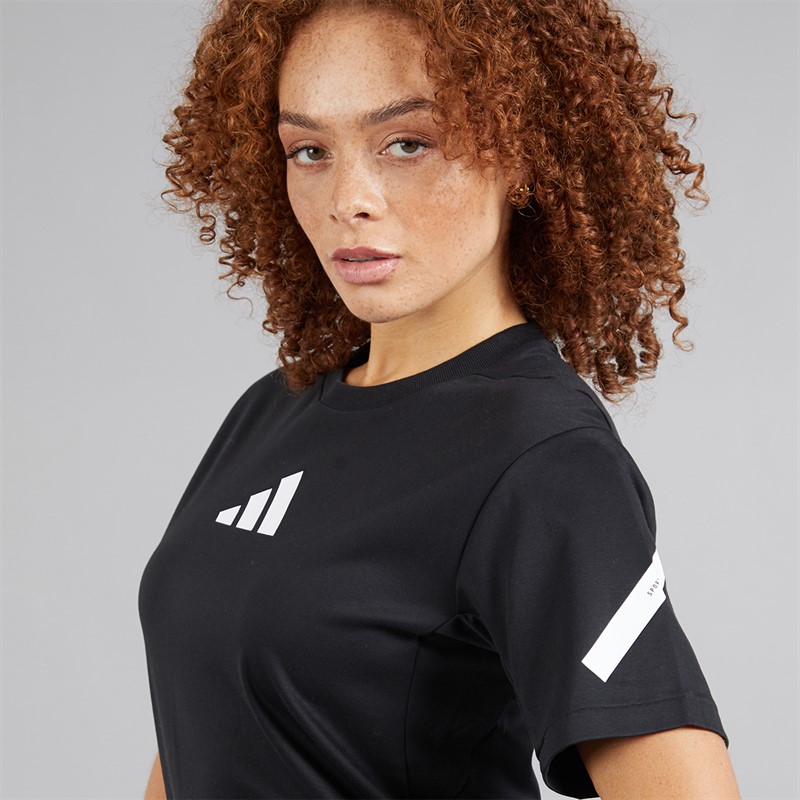 adidas Womens Z.N.E. T-Shirt Black/White