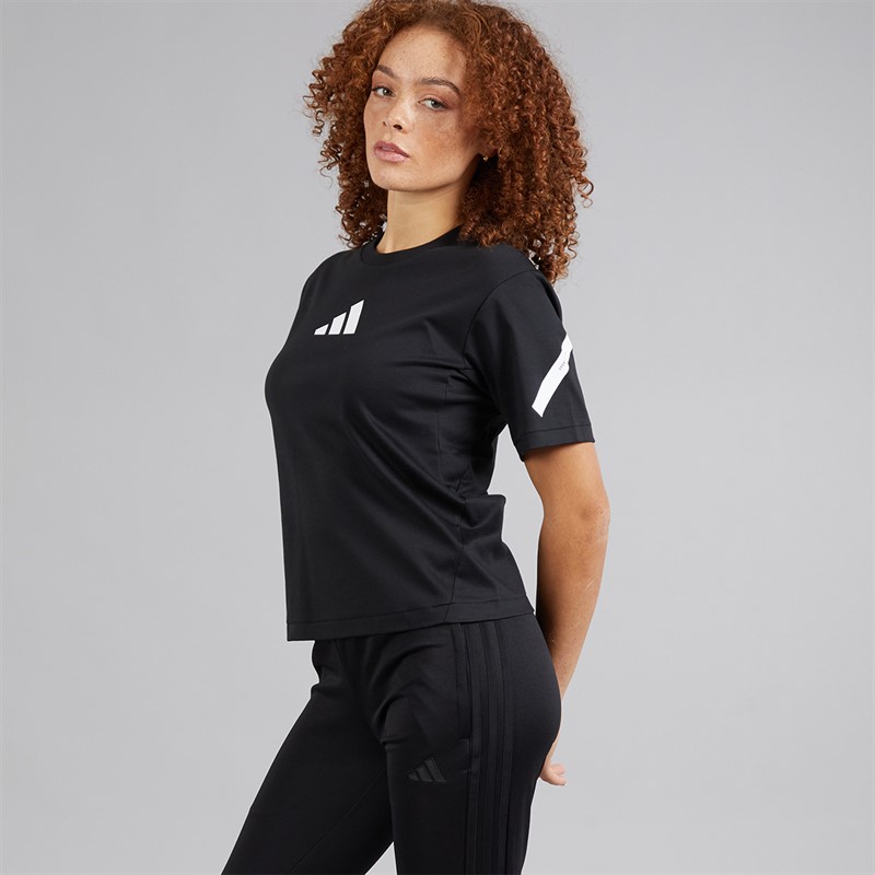 adidas Womens Z.N.E. T-Shirt Black/White