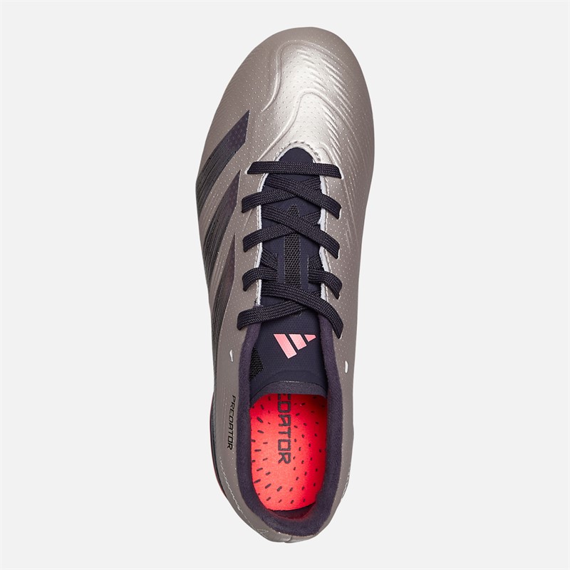 adidas Junior Predator League Vivid Horizon Pack FG Firm Ground Football Boots Platin Metallic/Aurora Black/Turbo