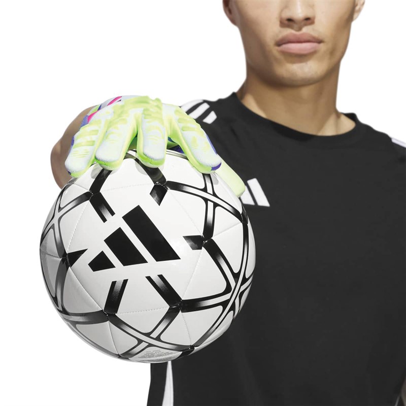 adidas Mens Predator Pro Promo Goalkeeper Gloves White/Lucid Lemon/Lucid Pink