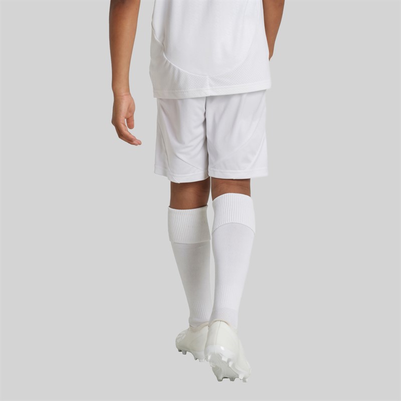 adidas Junior Boys RMCF Real Madrid 24/25 Home Shorts White