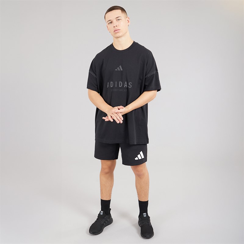 adidas Mens All Season Graphic T-Shirt Black