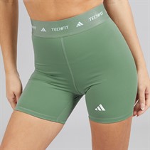 adidas Womens Techfit Tight Short Leggings Silver Green