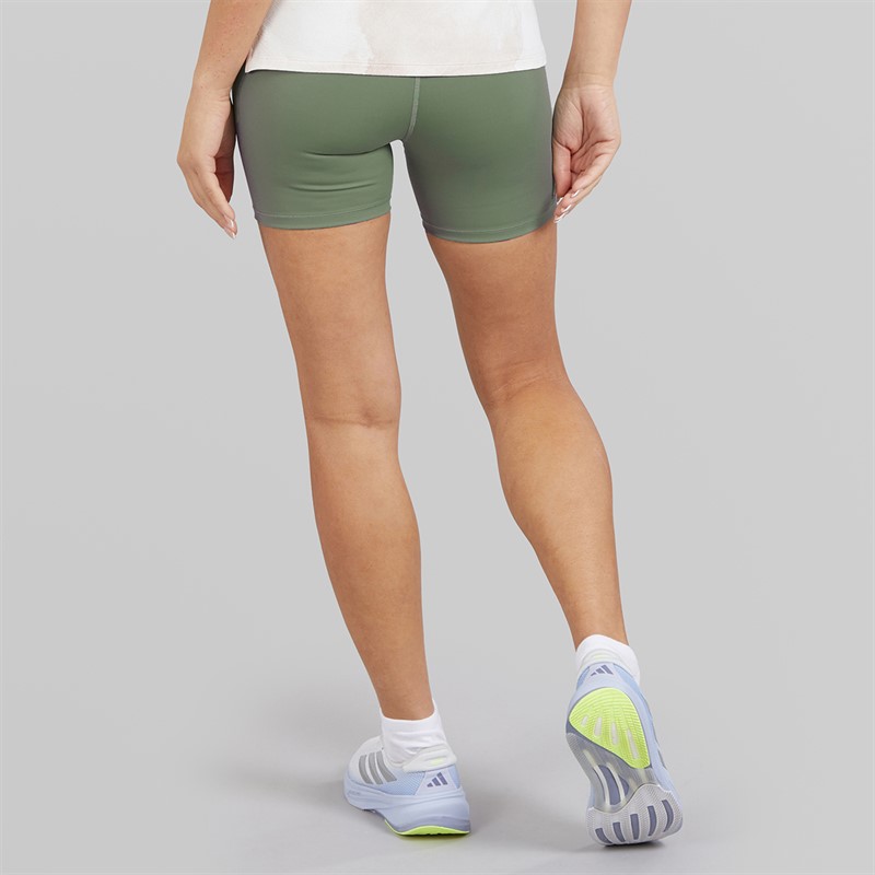 adidas Womens Techfit Tight Short Leggings Silver Green