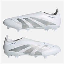adidas Mens Predator League LL Laceless Polar Victory Pack FG/MG Firm/Multi Ground Football Boots Cloud White/Silver Metallic/Bright Royal