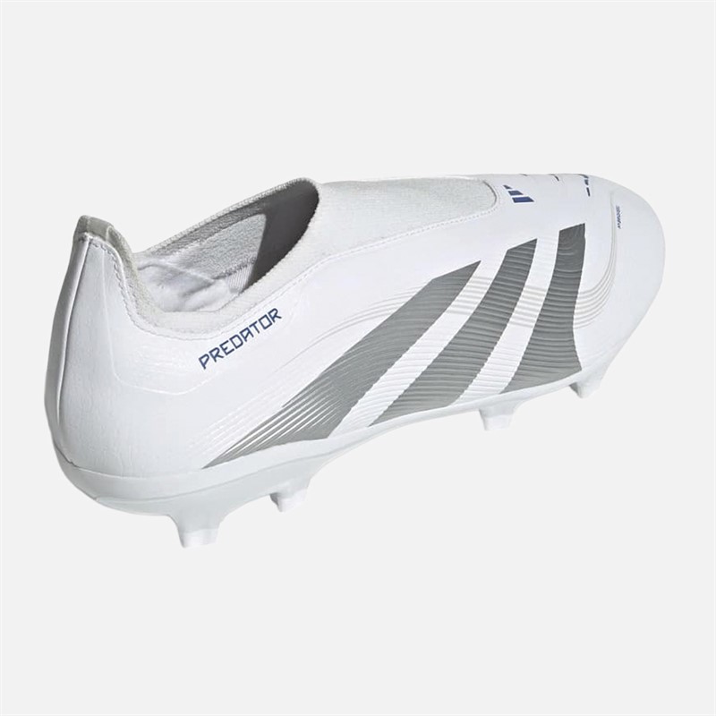 adidas Mens Predator League LL Laceless Polar Victory Pack FG/MG Firm/Multi Ground Football Boots Cloud White/Silver Metallic/Bright Royal