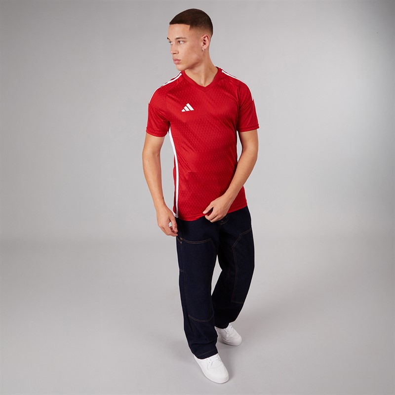 adidas Herren Tiro 23 Wettkampf Trikot Team Power Red 2/Weiß