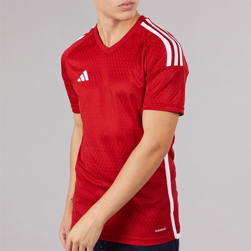 adidas Herren Tiro 23 Wettkampf Trikot Team Power Red 2/Weiß