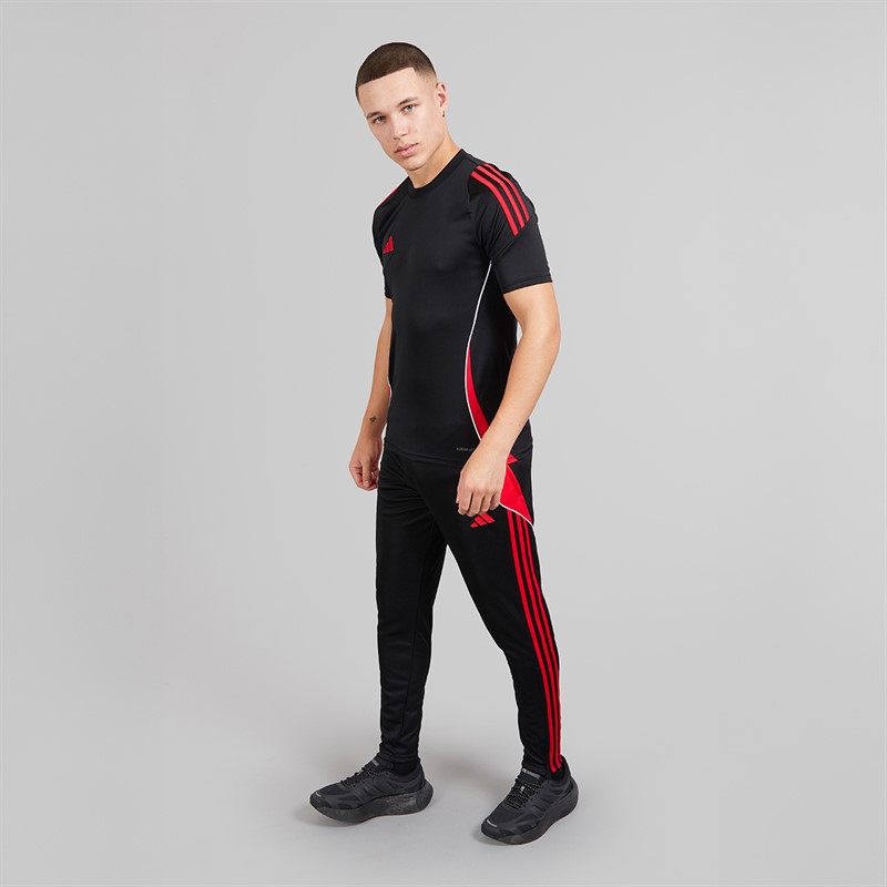 adidas Mens Tiro 24 T-Shirt Black/Pure Ruby