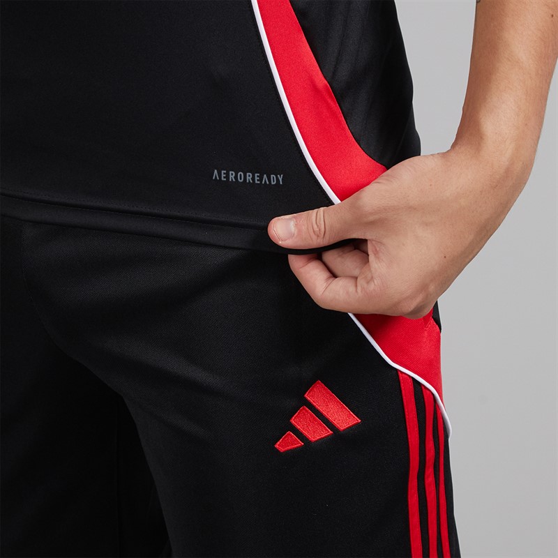 adidas Mens Tiro 24 T-Shirt Black/Pure Ruby