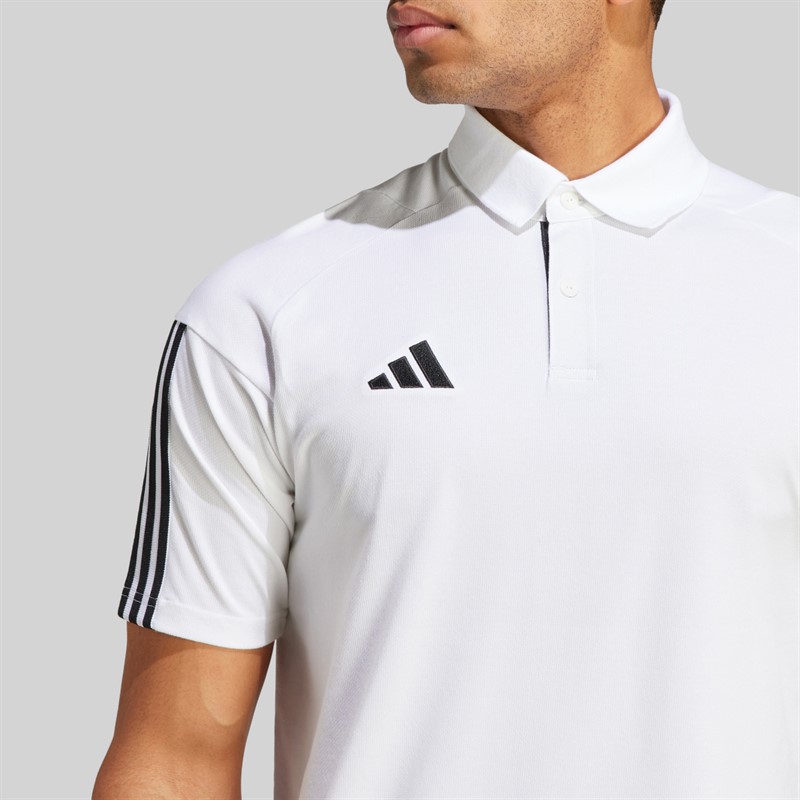 adidas Mens Tiro 23 Competition Polo Shirt White