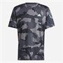 adidas Mens Train Essentials Camo All Over Print T-Shirt Black