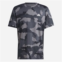 adidas Mens Train Essentials Camo All Over Print T-Shirt Black