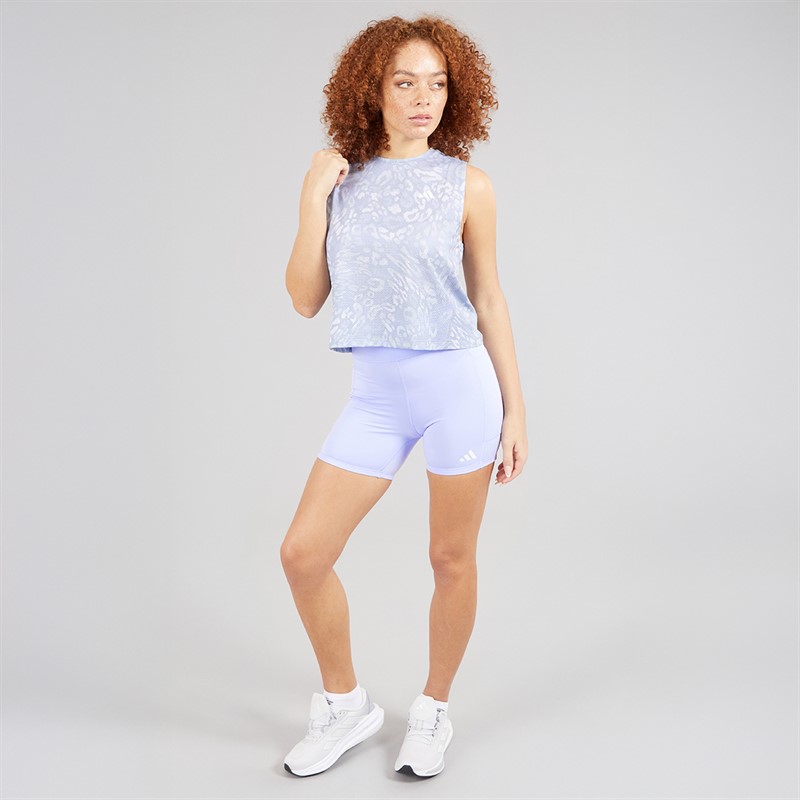 adidas Womens Own The Run Running Tight Shorts Violet Tone