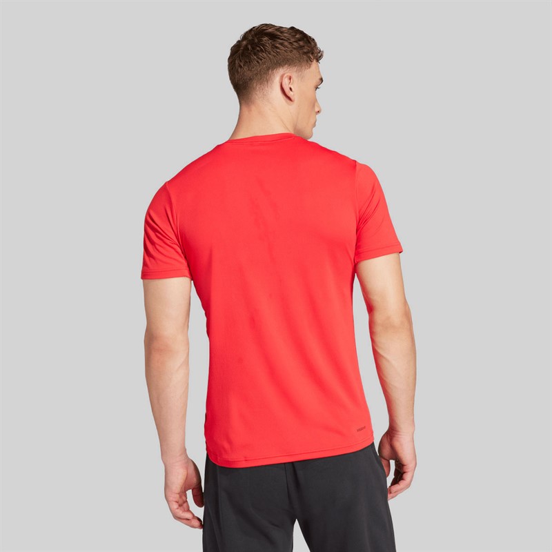adidas Mens Plus Size Train Essentials Base T-Shirt Lucid Red/Black