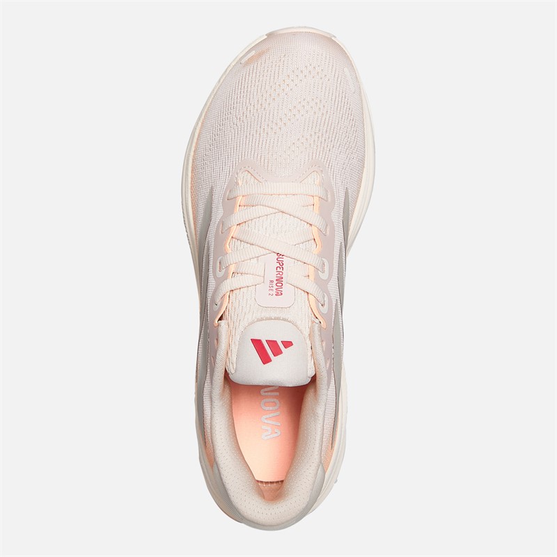 adidas Womens Supernova Rise 2 Neutral Running Shoes Wonder Quartz/Champagne Metallic/Pure Ruby