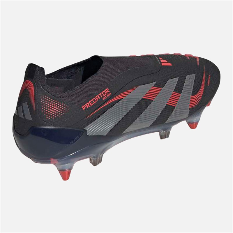 adidas Herren Predator Elite LL Schnürlose Stealth Victory Pack SG Kunstrasen Fußballschuhe Core Black/Grey Four/Lucid Red
