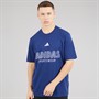 adidas Mens Hot Graphic T-Shirt Dark Blue/White