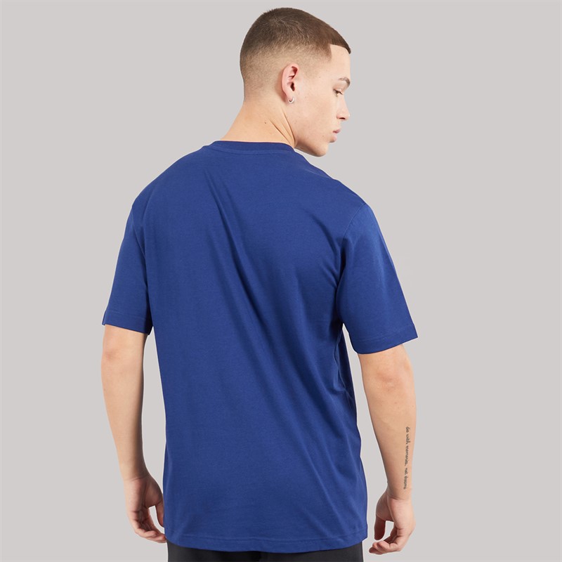 adidas Mens Hot Graphic T-Shirt Dark Blue/White