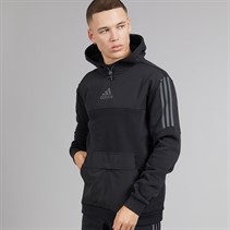 adidas Mens Small Logo Hoodie Black/Solid Grey