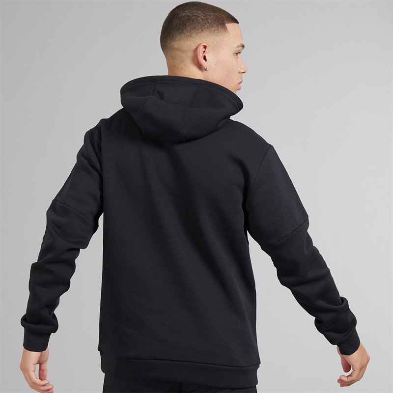 adidas Mens Small Logo Hoodie Black/Solid Grey