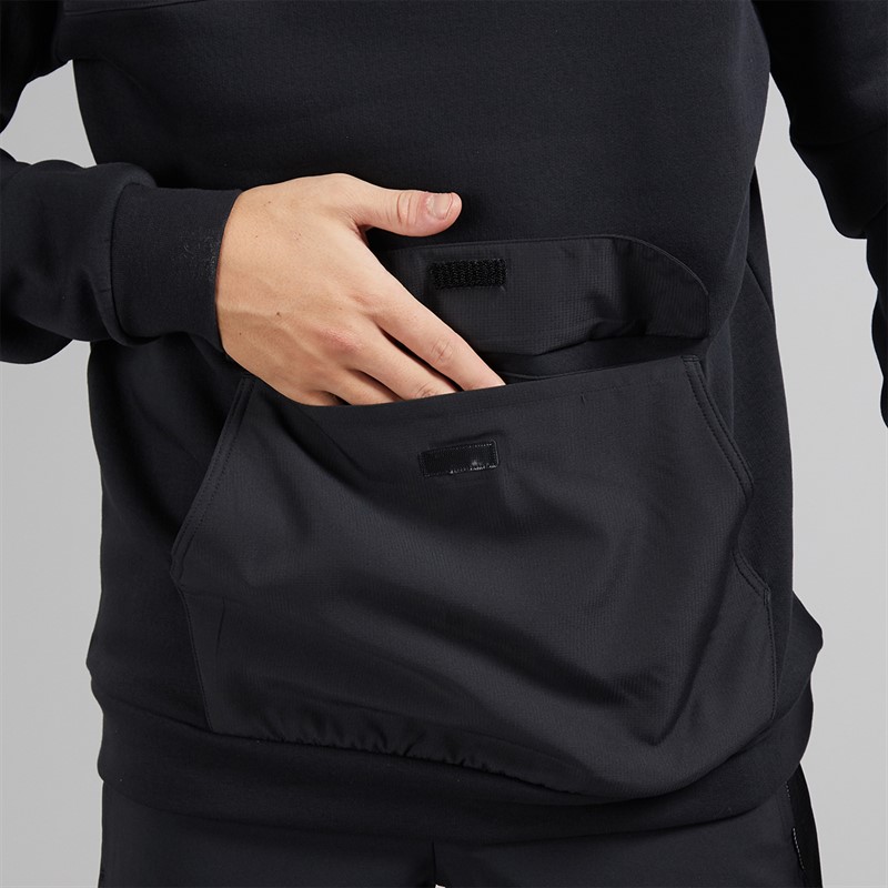 adidas Mens Small Logo Hoodie Black/Solid Grey