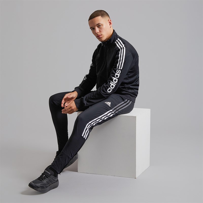 adidas Mens Tiro Wordmark Track Top Black/White