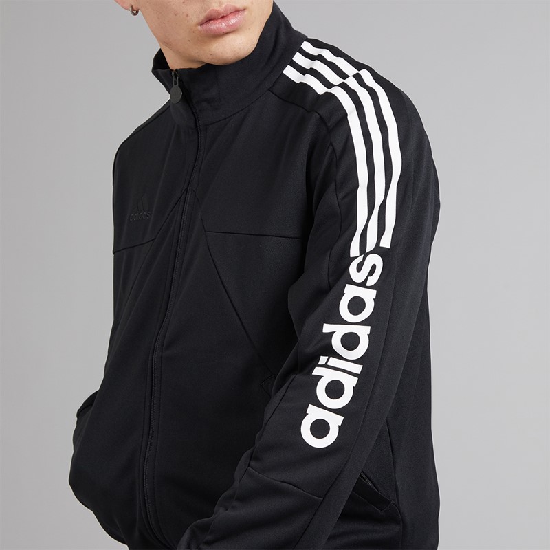 adidas Mens Tiro Wordmark Track Top Black/White