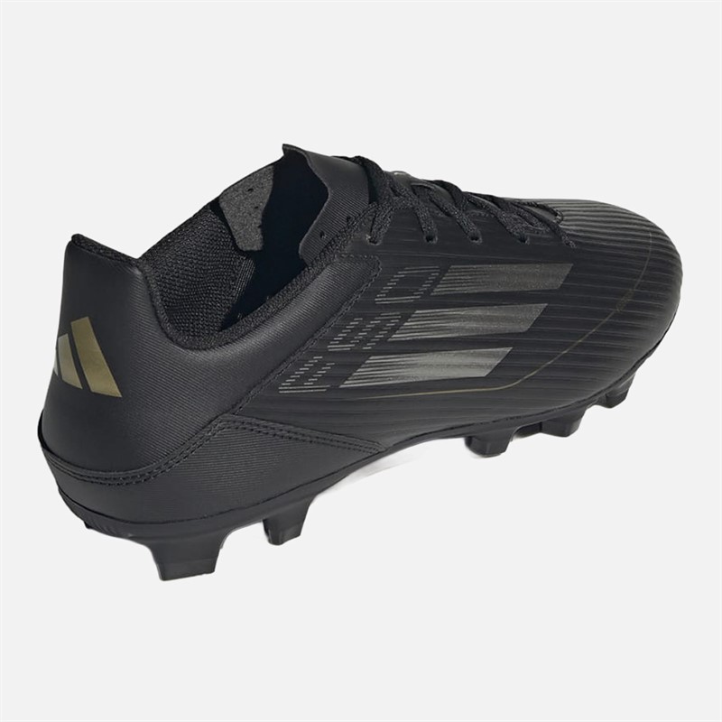 adidas Mens F50 Club FXG Flexible Ground Football Boots Core Black/Iron Metallic/Gold Metallic