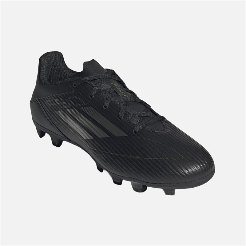 adidas Mens F50 Club FXG Flexible Ground Football Boots Core Black/Iron Metallic/Gold Metallic