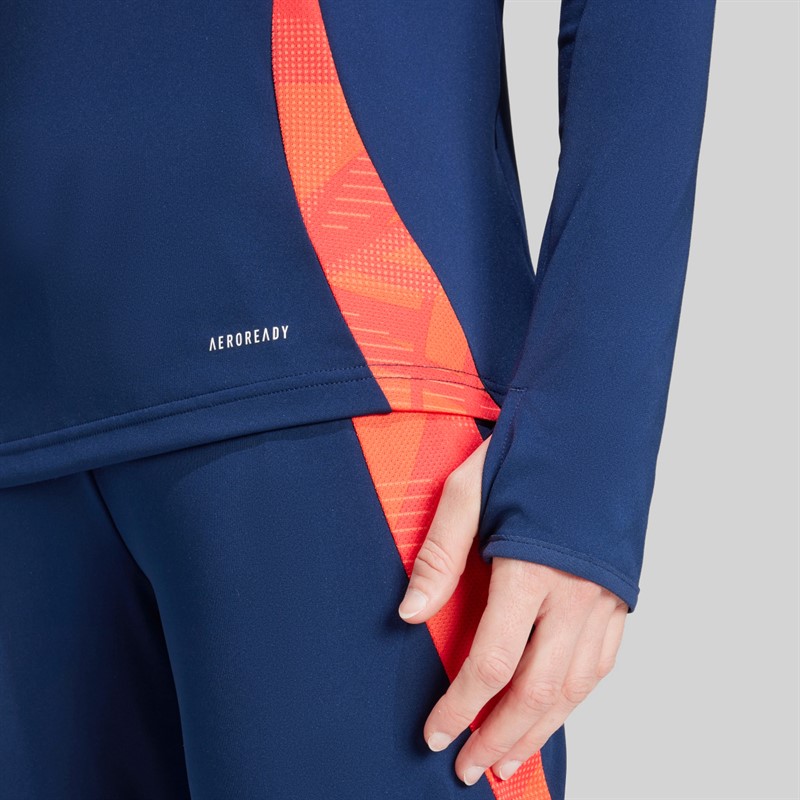 adidas Womens MUFC Manchester United Training Top Night Indigo/Bright Red