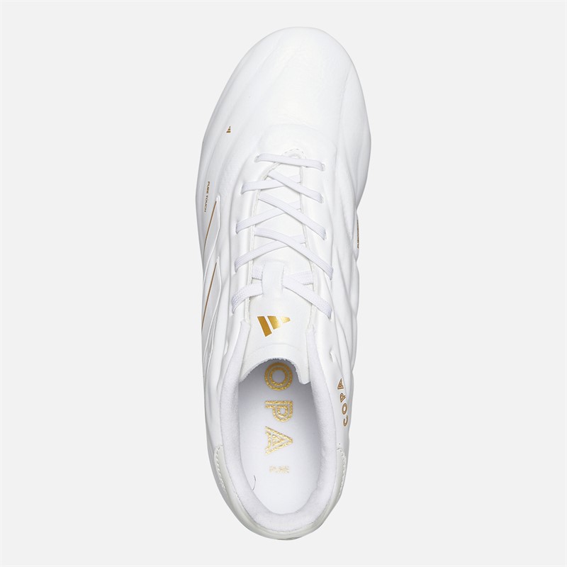 adidas Mens Copa Pure 2 Elite Dayspark Pack FG Firm Ground Football Boots Cloud White/Cloud White/Gold Metallic