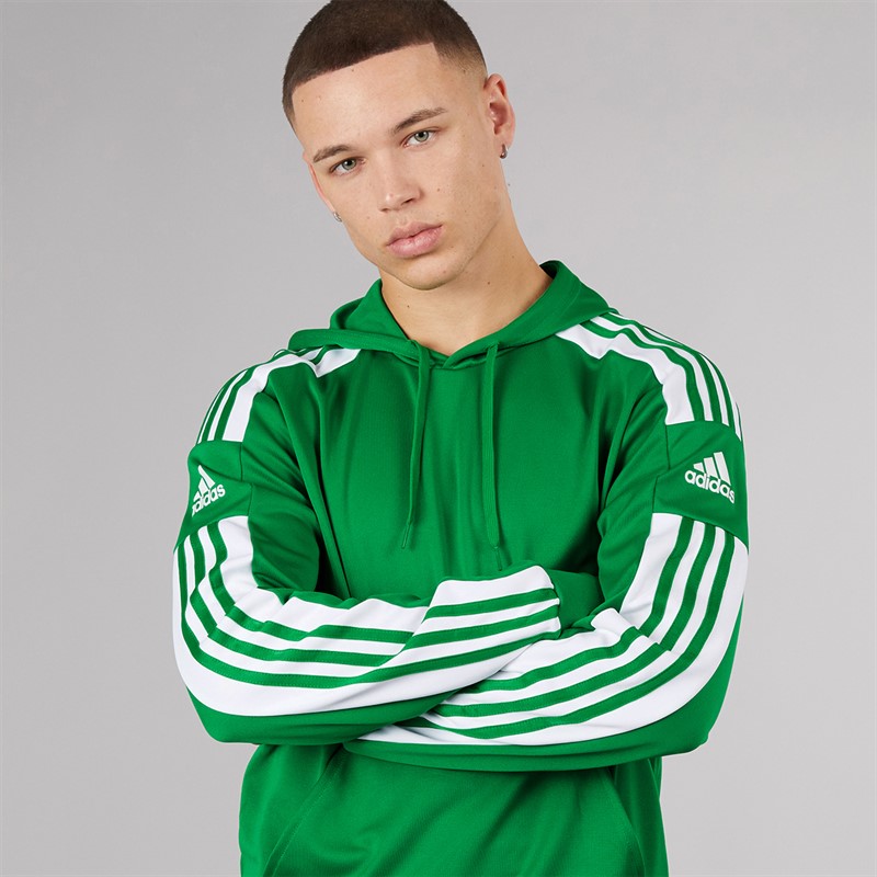 adidas Mens Squadra 21 Hoodie Team Green/White