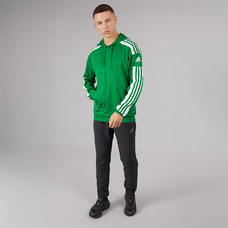 adidas Mens Squadra 21 Hoodie Team Green/White