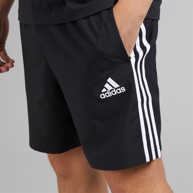 adidas Mens Essentials 3-Stripes Chelsea Shorts Black/White