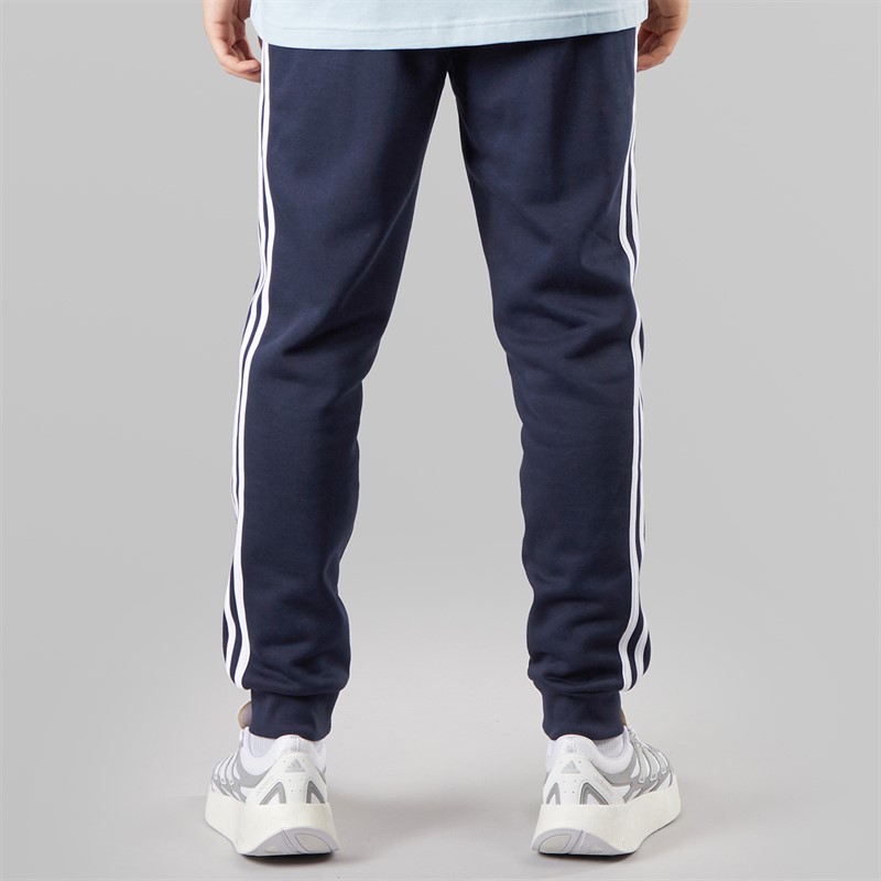 adidas Mens Essentials 3-Stripes Tapered Cuff Joggers Legend Ink/White