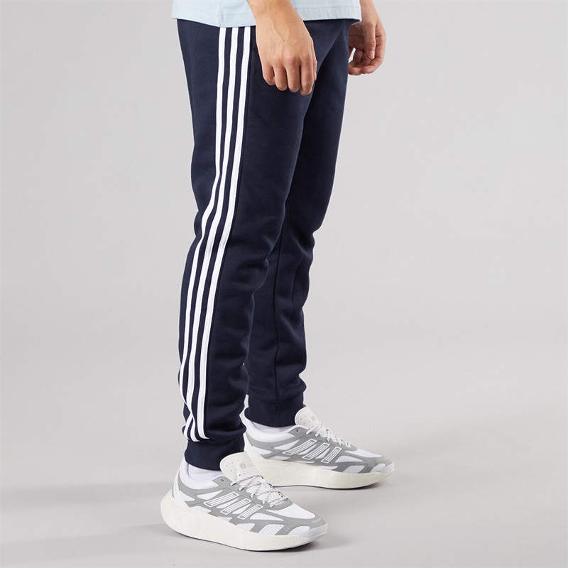 adidas Mens Essentials 3-Stripes Tapered Cuff Joggers Legend Ink/White