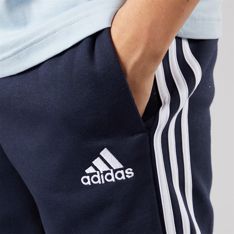 adidas Mens Essentials 3-Stripes Tapered Cuff Joggers Legend Ink/White