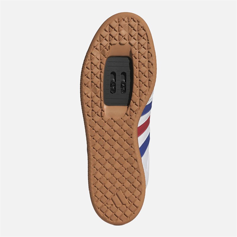 adidas Womens Velosamba Made With Nature 2 Cycling Shoes Cloud White/Lucid Blue/Better Scarlet