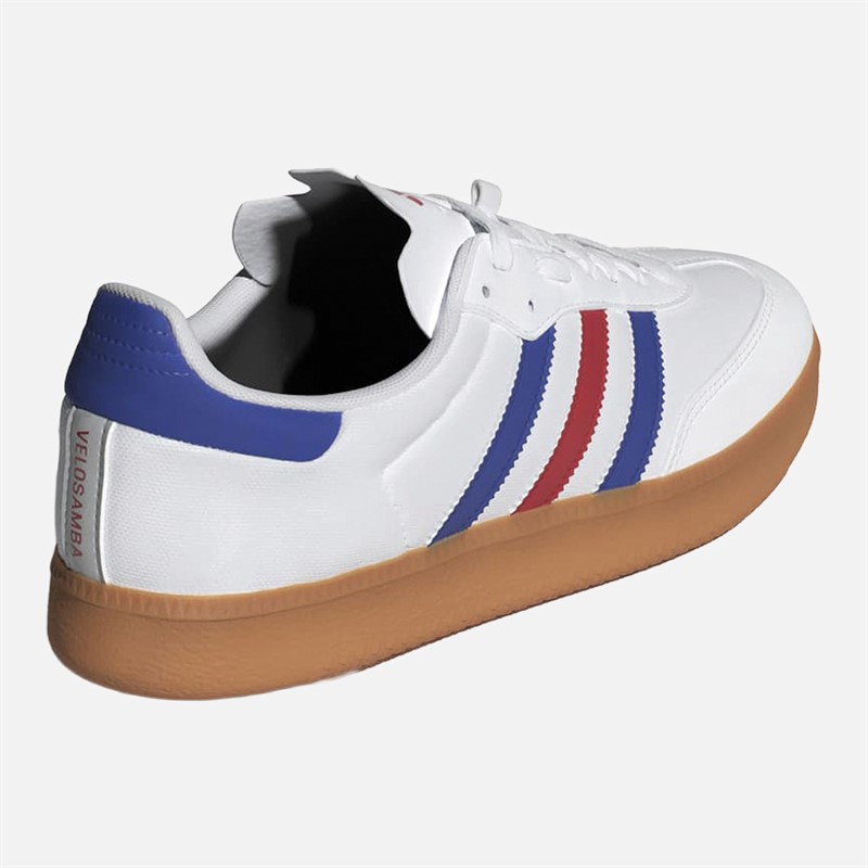 adidas Womens Velosamba Made With Nature 2 Cycling Shoes Cloud White/Lucid Blue/Better Scarlet