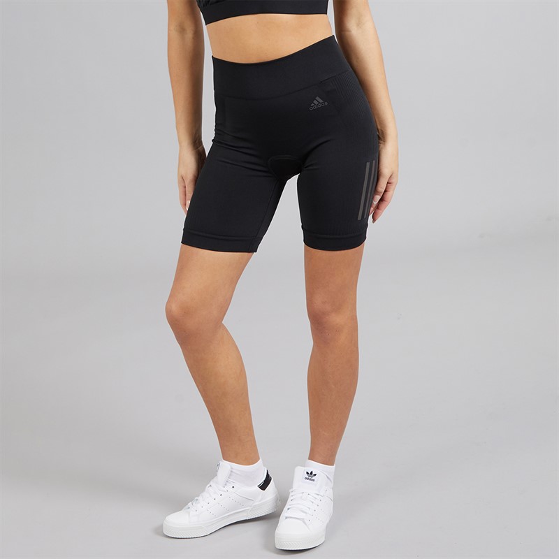 adidas Womens The Indoor Primeknit Cycling Shorts Black