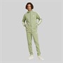 adidas Mens Plus Size 3-Striped Poly Tricot Tracksuit Tent Green/Off White